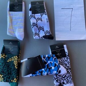 Vans Men's Graphic Socks - White, Black, Blue, Green, Yellow